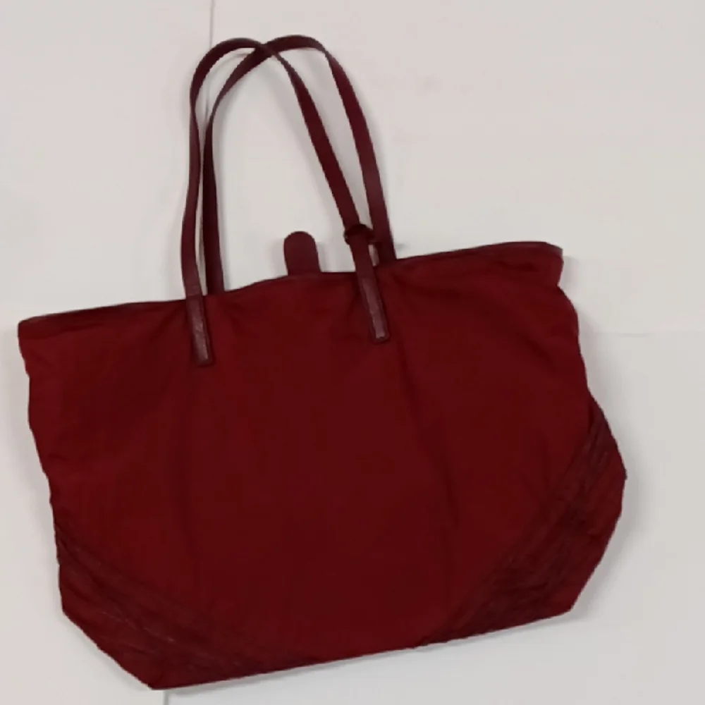 Cole Haan Nylon & Leather Travel Tote Burgundy